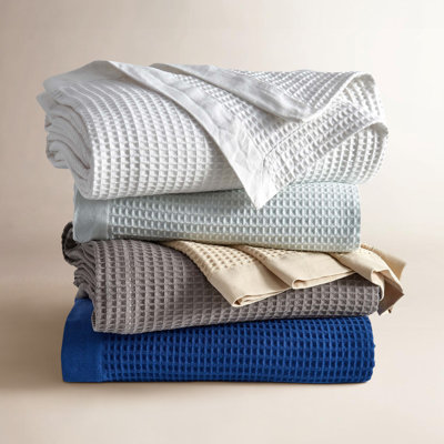Minali 100% Cotton Waffle Weave Blanket