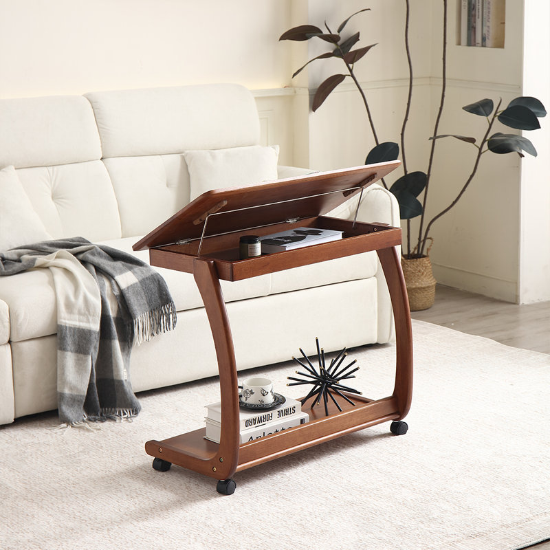 Table de bout moderne, minimaliste, réglable et mobile, H 26,77 po x l 31,5 po x P 15,75 po