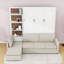 Grand lit escamotable avec canapé et tablettes-304136825
