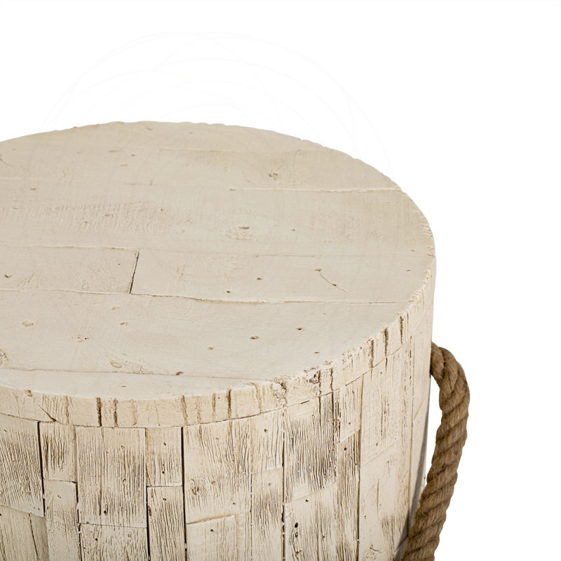 Table d'appoint Rustic Wood-Vibe MGO avec cordon tressé