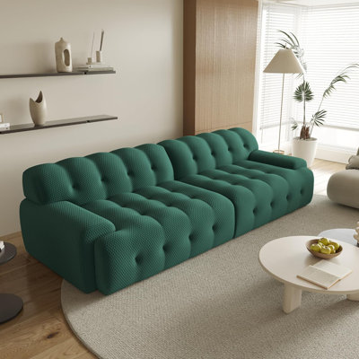 Canapé surdimensionné de L 118,11 po x l 41,34 po x H 26,77 po Boneless, canapé modulaire confortable en tissu maillé 3D, canapé incurvé pour salon, bureau, appartement, sans assemblage requis