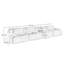 Canapé modulaire 4 places en velours côtelé l 151,9 po x P 40,5 po x H 27,5 po Evergreen
