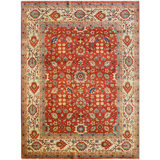 Oriental Area Rug in Rust/Beige/Brown