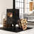 22-Inch V-Shape Adjustable Firewood Rack - Durable Iron, Rust-Resistant, High Capacity