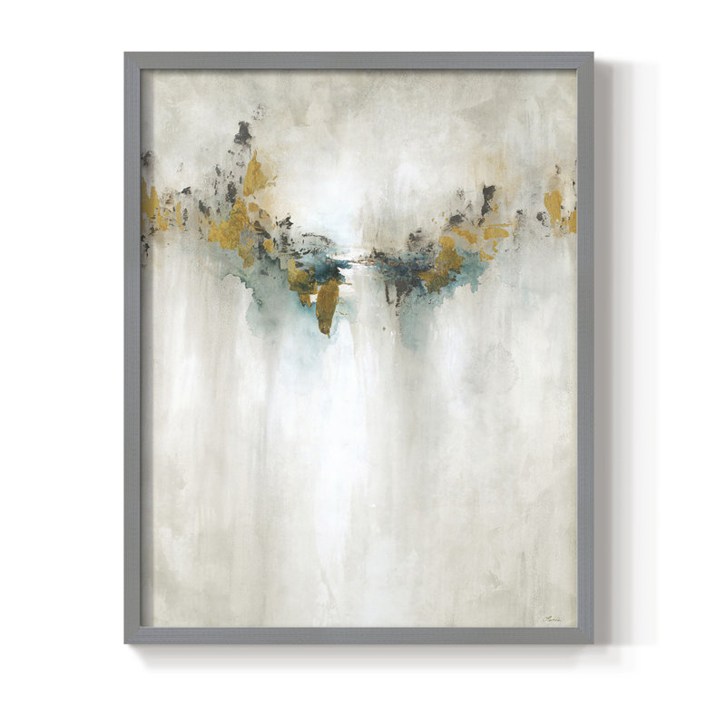 ReposePaintingonWrappedCanvas Framed Print - Solid Wood, Gray, 15" H x 12" W