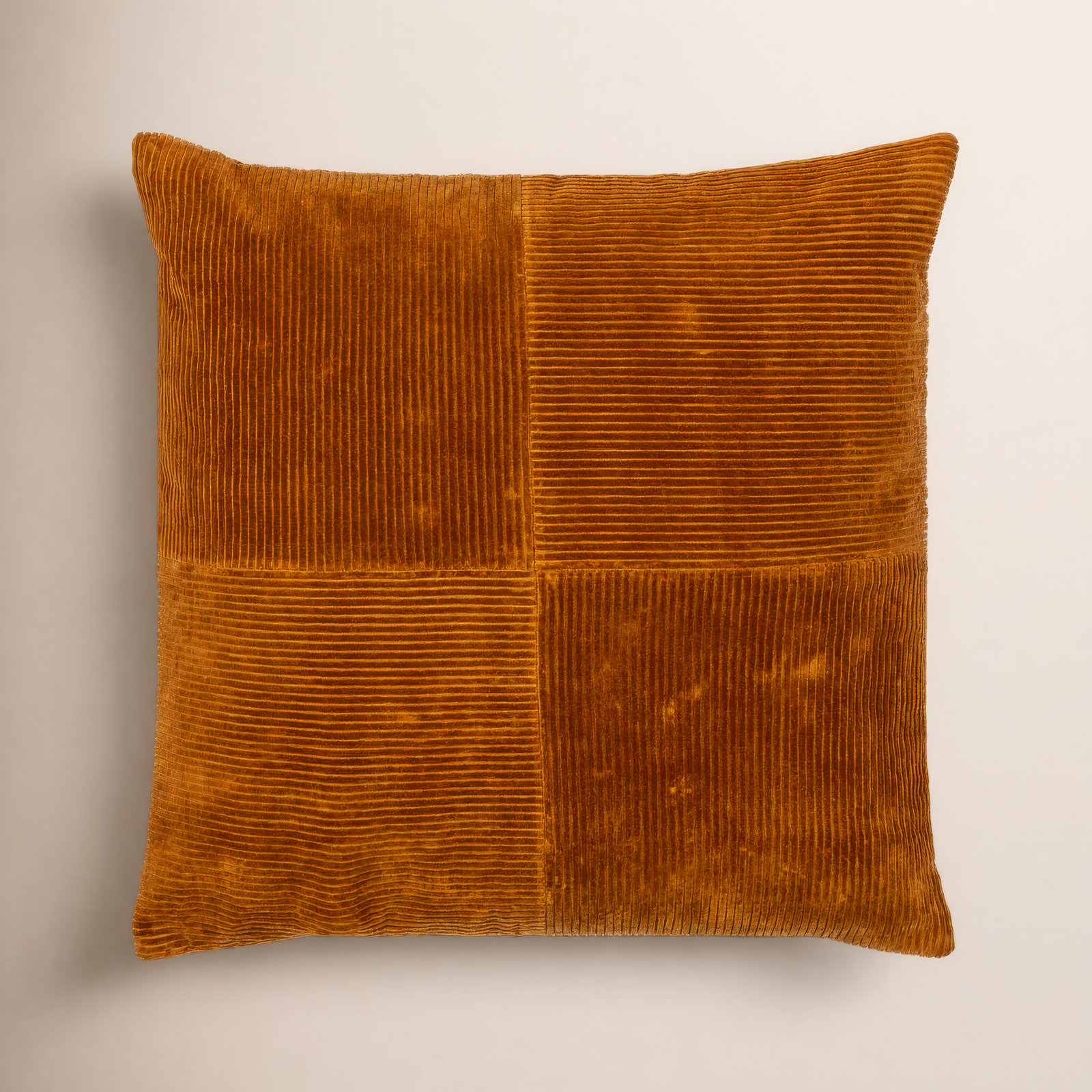 Selma Cotton Throw Pillow, 22" x 22", Brick Red