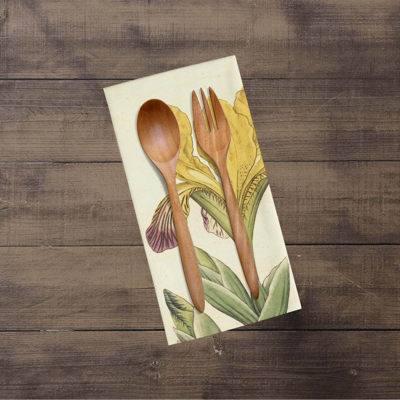 Cotton Floral Waffle Tea Towel Kitchen Towel