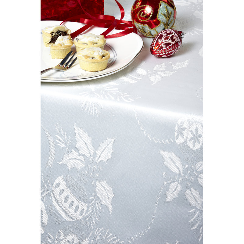 Millard Christmas Bauble Tablecloth, 137cm W x 229cm L