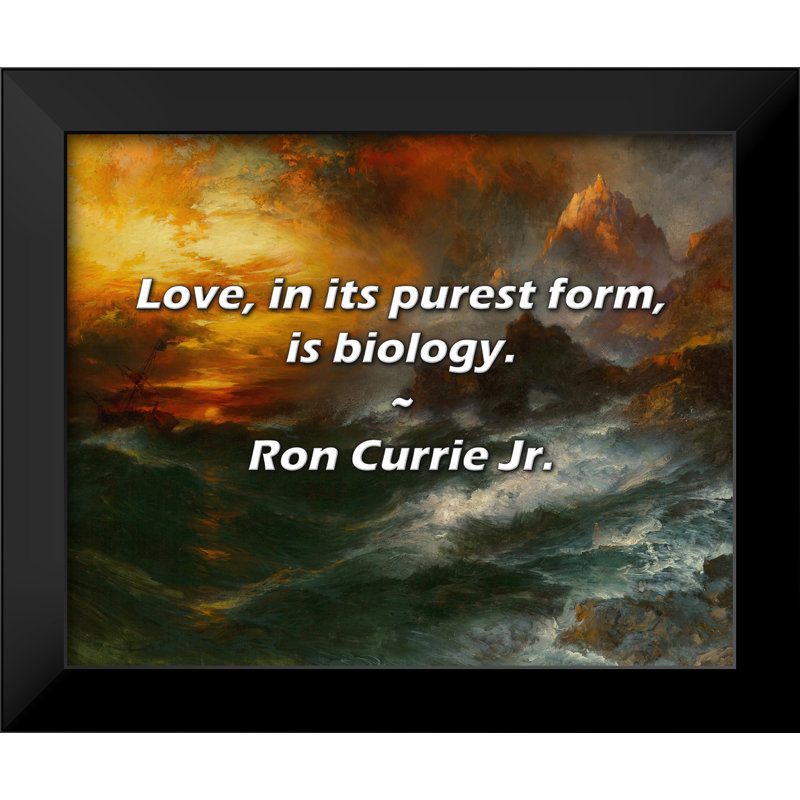 Citation de Ron Currie Jr.: L'amour, dans sa forme la plus pure, est la biologie.