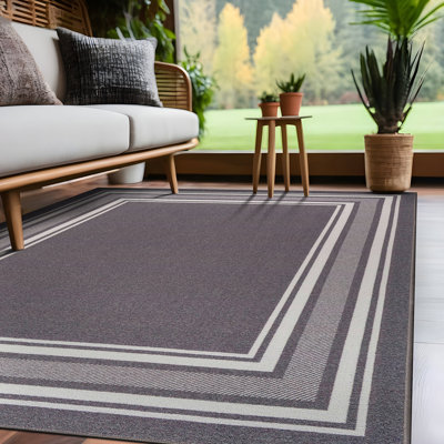 Quinter Gray Non-Slip Area Rug