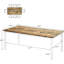 71" Industrial Dining Table for 4–6, Large Rectangular Kitchen Table with Rounded Corners, Sturdy Metal Legs & Engineered Wood Top, Multi-Purpose Table for Dining, Home Office, Retro