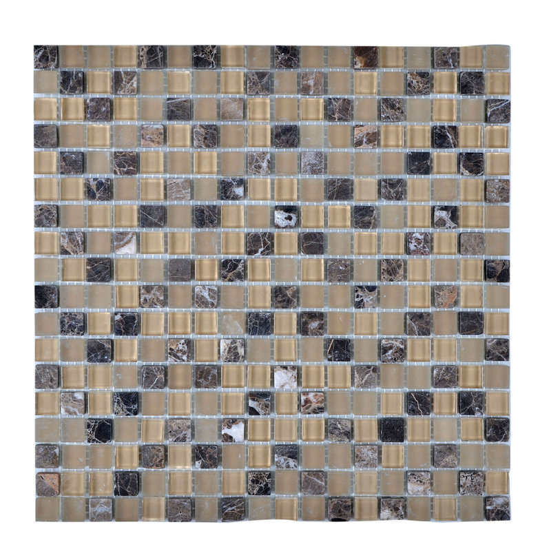 Carrelage mosaïque en pierre d'ingénierie, Brun