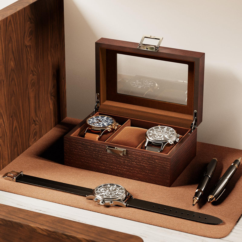 Boîte à montre en bois pour homme