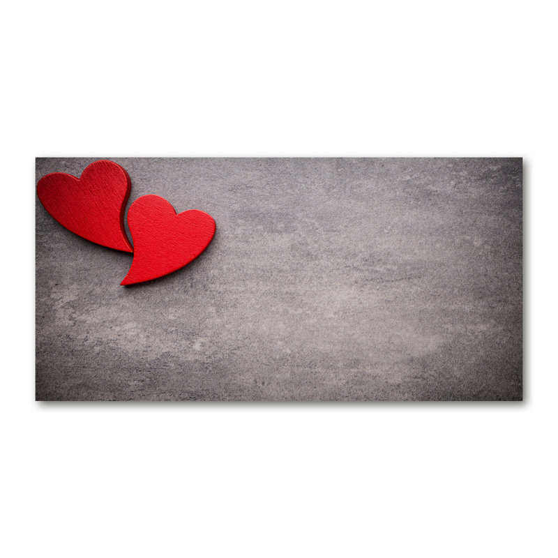 Red Hearts - Wrapped Canvas Print