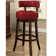 Kaelia Swivel Upholstered Counter Stool with Solid Wood Frame