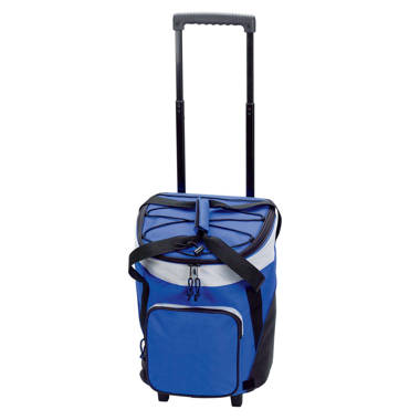 Outbound Wheeled Picnic Cooler, with Handle, 18 Can Capacity, Blue