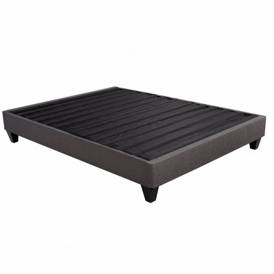 King Size Upholstered Bed, Platform Mattress Foundation, Frame Base