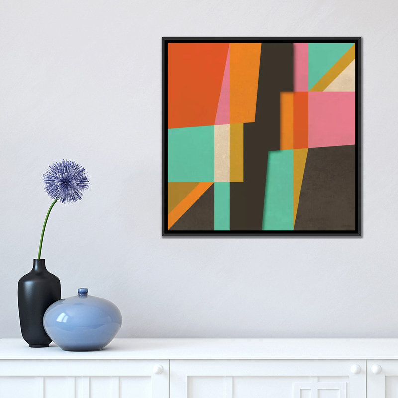 « canvas iv », impression sur toile, H 18 po x l 18 po x P 1,5 po, Toile avec cadre noir, Pas de tapis