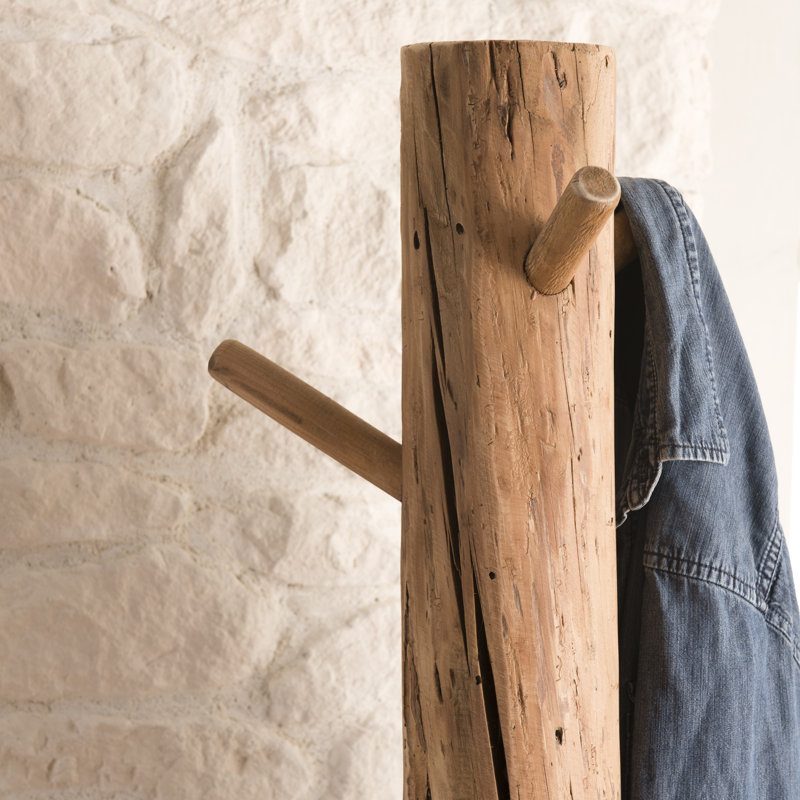 Cassady Solid Wood Freestanding 5 - Hook Coat Stand