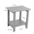 Double Layer End Tables with Storage, White HIPS, Modern Rustic Outdoor