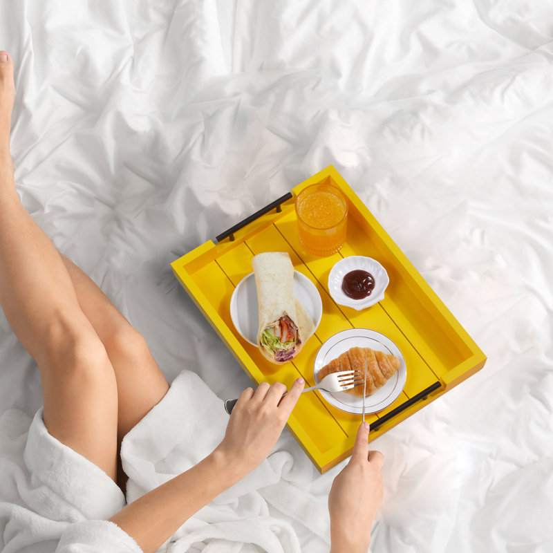 Plateau de service pour repose-pieds, Jaune