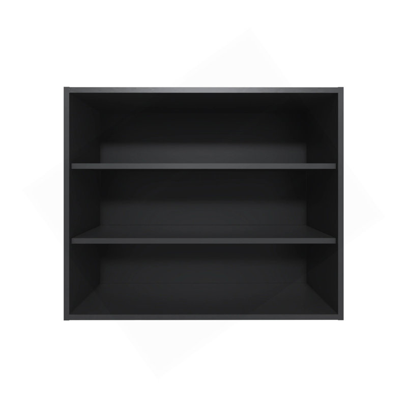 Armoire murale en wengé avec rangement ouvert, 30" H x 12" W x 36" D, Wengé