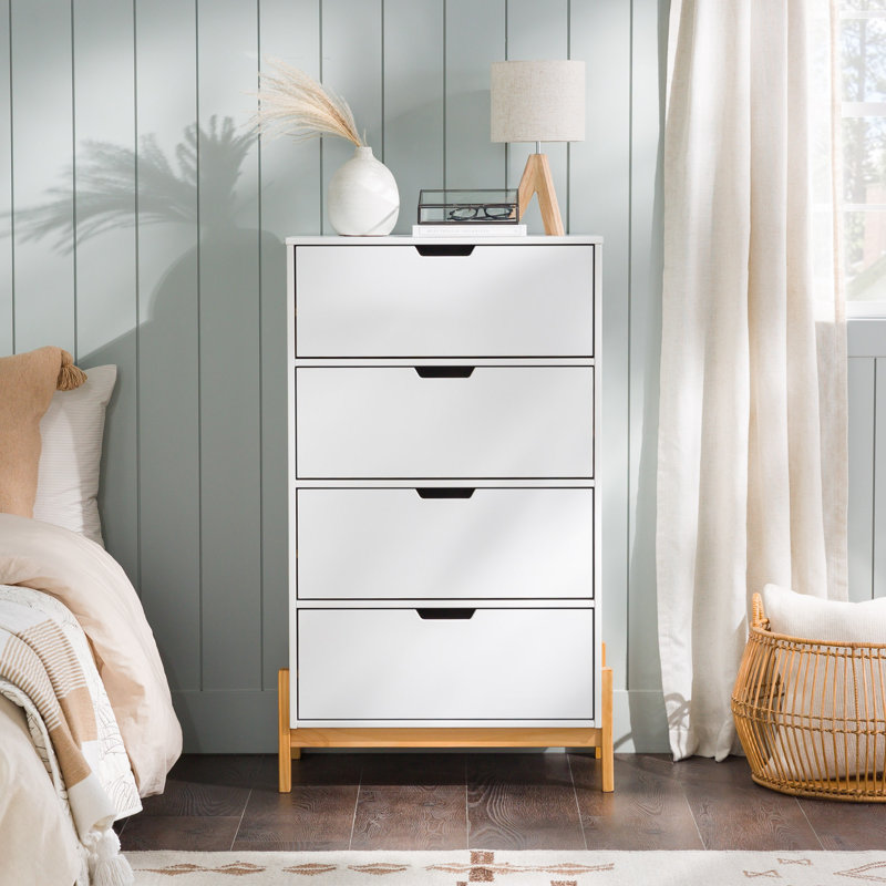 4-Drawer 45" Tall Chest with Cutout Handles