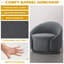 Fauteuil demi-tonneau pivotant rembourré Aunna-189368899