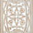 Rectangular Mango Wood Wall Panel Hand Crafted With Intricate Carving, White and Brown