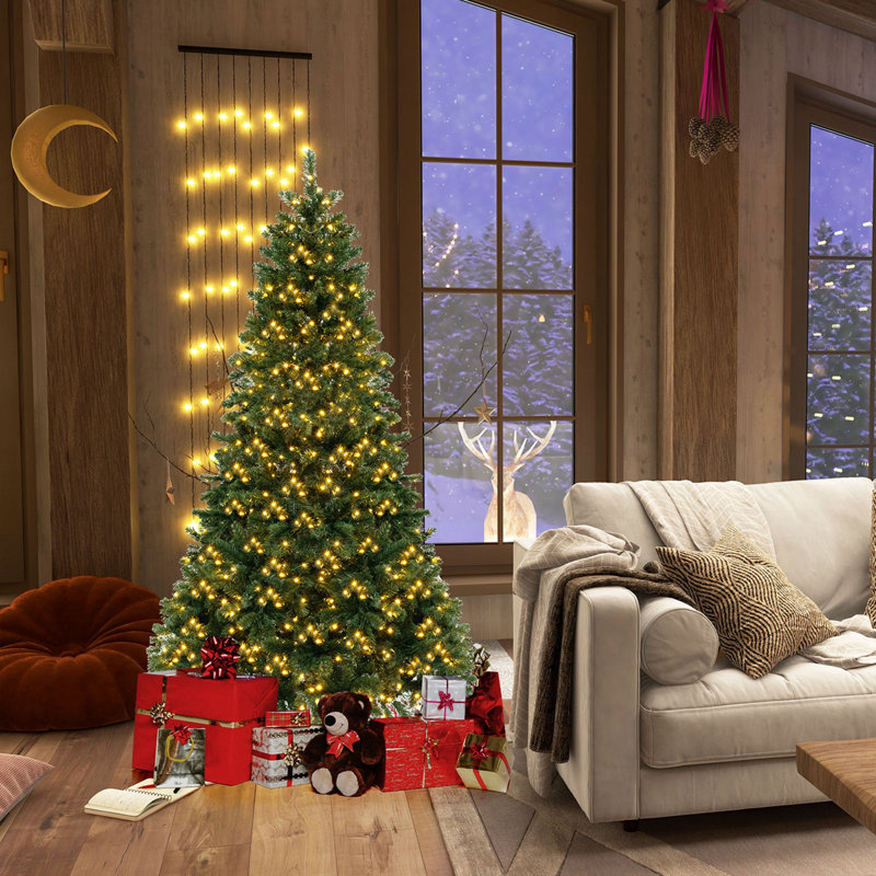 Jacab Lighted Artificial Christmas Tree, 6' H