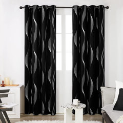 Insulated Heavy Thermal Blackout Curtains Pair Ring Top Eyelet Darkening  Arlesa Grey Curtain Panels