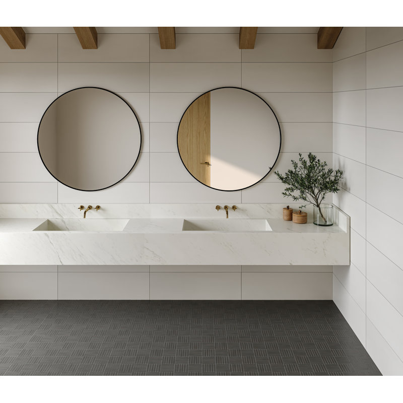 Sahara 0.5" x 4" Porcelain Linear Mosaic Tile, Dark