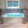 60" X 32" Alcove Acrylic Rectangular Whirlpool Heated Jetted Tub With Drain & Overflow