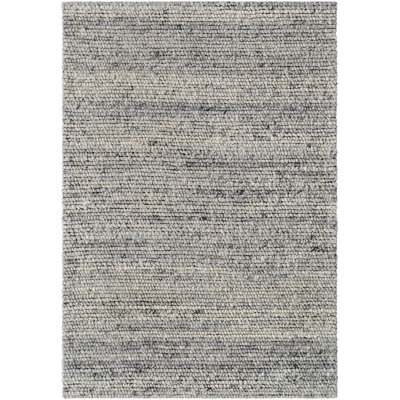 Tapis gris en jute / sisal / laine touffeté à la main Rectangle