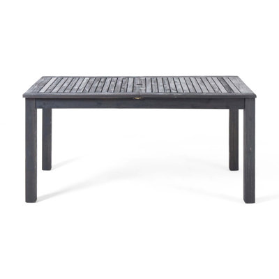 Expandable Acacia Wood Outdoor Dining Table