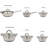 12 - Piece Stainless Steel and Glass Cookware Set