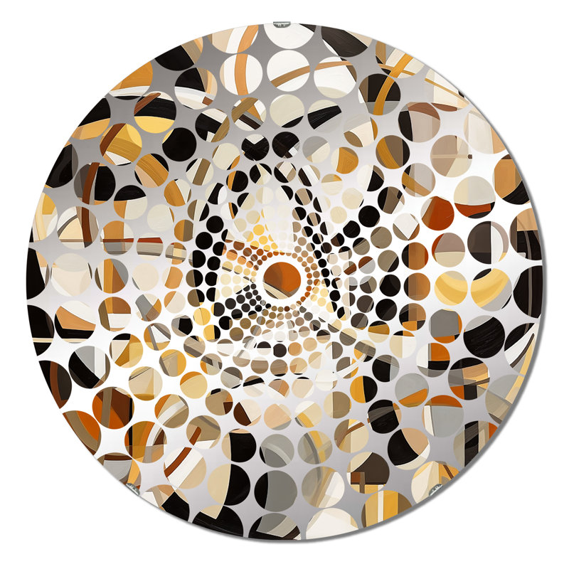 Ikard - Miroir décoratif à cercles concentriques, 31,4 po x 31,4 po