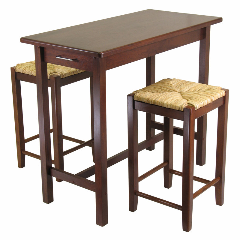 2 - Person Solid Wood Solid Wood Top Trestle Dining Set
