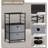 Haldun Sorbus 2 Drawers and Shelves Nightstand with Steel Frame, Wood Top & Fabric Bins, Black-233620951