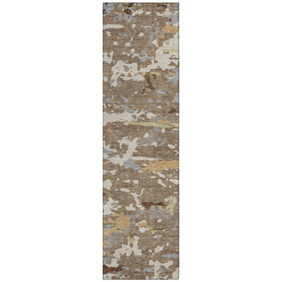 Machine Washable Indoor/Outdoor Chantille ACN2595 Abstract Rug