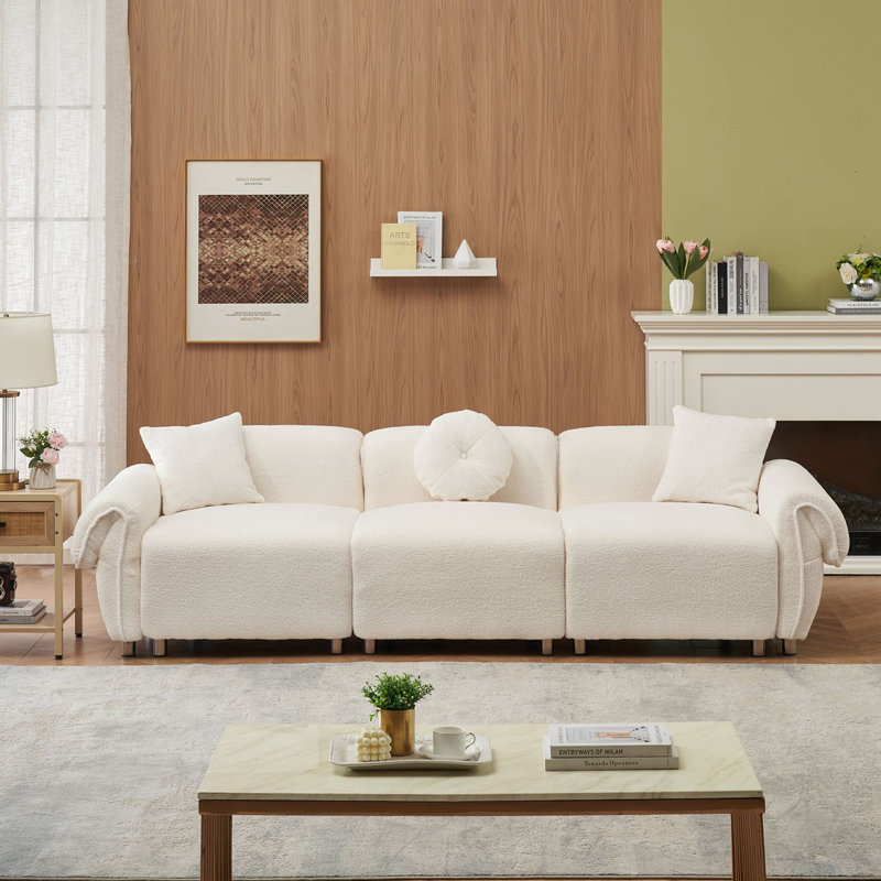 Canapé 3 places Teddy, Ourson beige