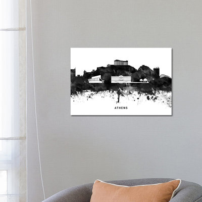 Athens Skyline 1 Piece Wrapped Canvas Painting