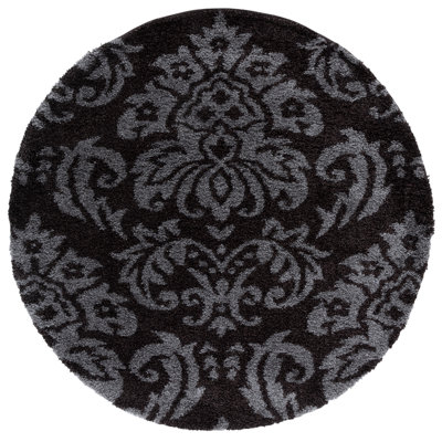 Schoch Floral Dark Brown Area Rug 