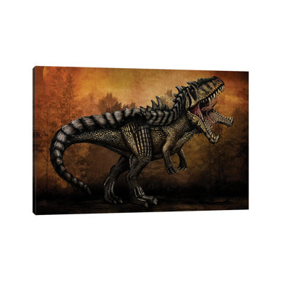 Dinosaure hybride Giganotosaurus. par Aram Papazyan - Estampe numérique sur toile tendue avec châssis