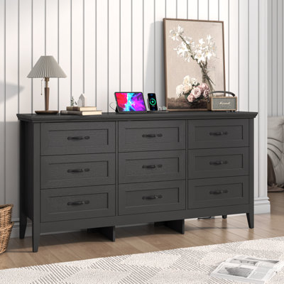 Johneka 9-Drawer Dresser With Charging Station