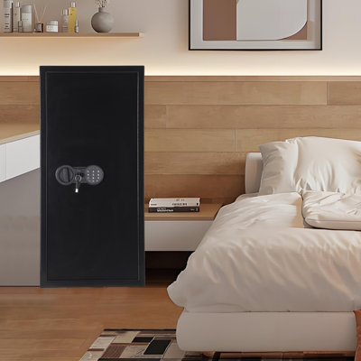 Coffre-fort pour armoire avec déverrouillage double et sac de documents ignifuge et imperméable pour la maison, le bureau et l'hôtel