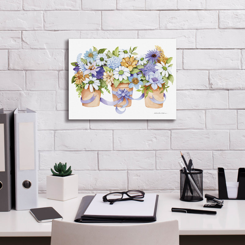 «Planters All Pretty» par Kathleen Parr, art mural sur toile, H 12 po x l 16 po x P 0,75 po