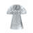 3.9x3.9x4.7" Mushroom Shaped Glass Taper Candle Holder 6EA/CTN