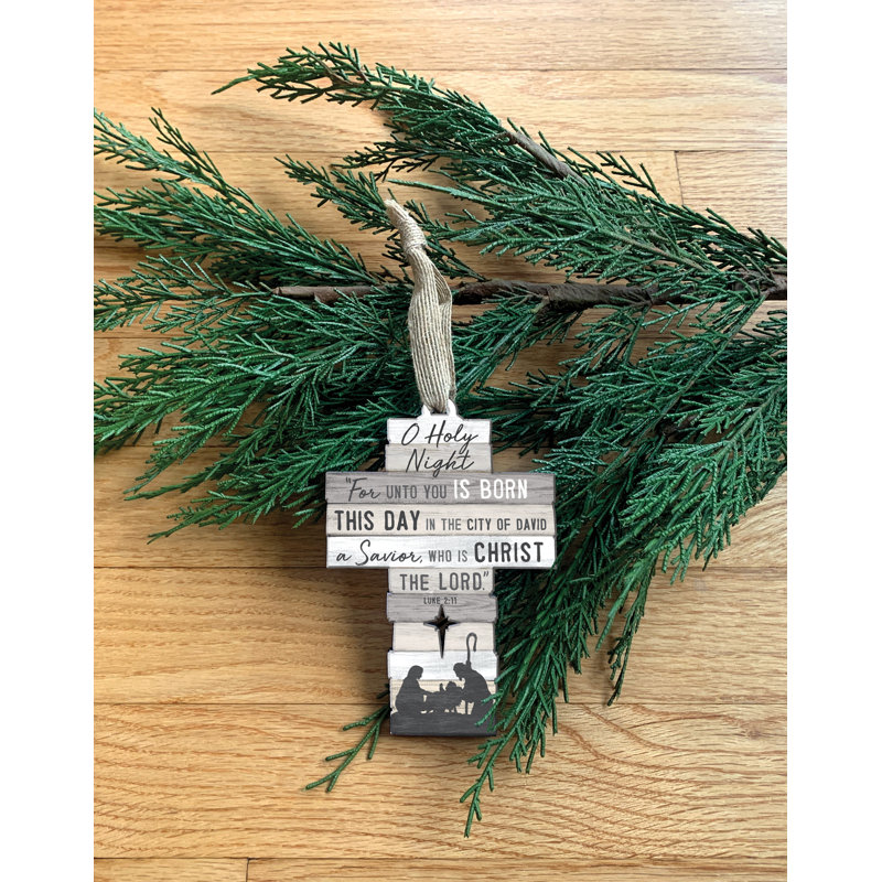 5'' Wood Holiday Shaped Ornament
