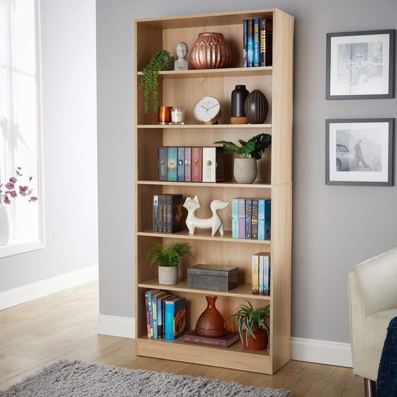 Sarahya 180cm H x 78cm W Bookcase, Brown